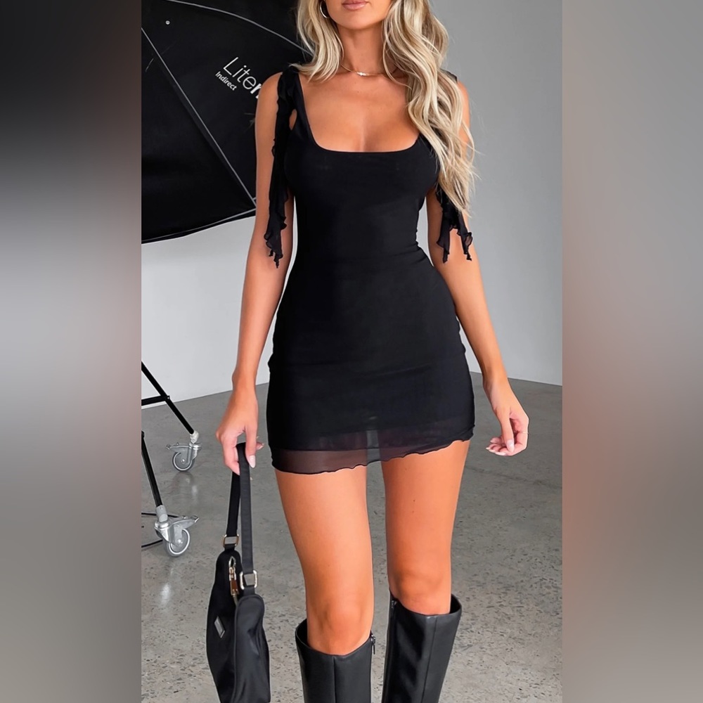 White Fox Boutique Black Mini Dress NWOT
